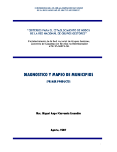 Diagnóstico de los principales aspectos de los municipios donde se