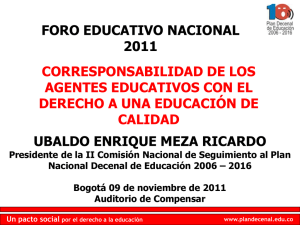 CORRESPONSABILIDAD DE LOS AGENTES EDUCATIVOS CON