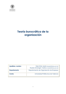 Teoría burocrática de la organización