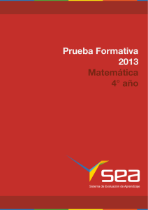 Prueba Formativa 2013 Matemática 4° año