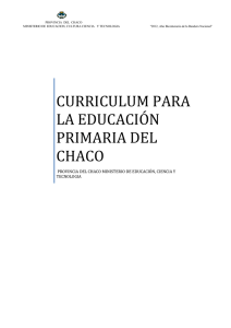currículum para la educacion primaria del chaco