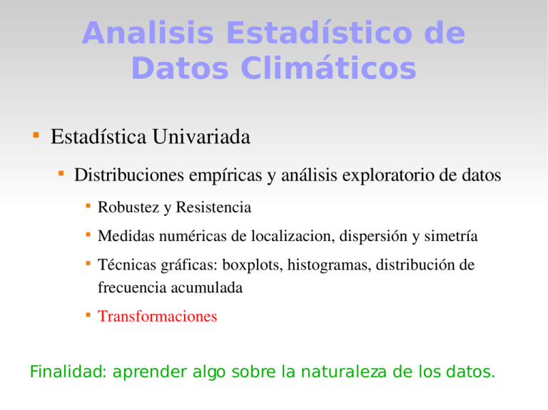 Analisis Estad Stico De Datos Clim Ticos