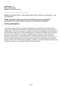 Título: Diagnóstico diferencial entre Pancreatitis Autoinmune y
