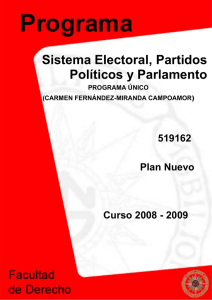 Sistema Electoral, Partidos Políticos y Parlamento