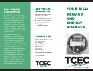 your bill: demand and energy charges