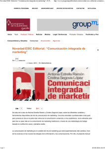 Novedad ESIC Editorial: "Comunicación integrada de marketing" | El