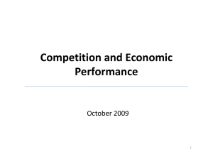 Competition and Economic Performance
