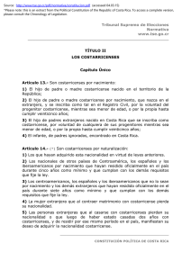 Tribunal Supremo de Elecciones Normativa www.tse.go.cr TÍTULO II