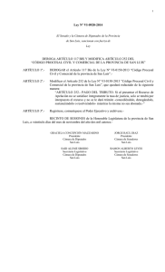 Ley Nº VI-0920-2014 DEROGA ARTÍCULO 117 BIS Y MODIFICA