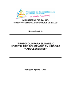 Normativa 010 - Protocolo para el manejo hospitalario del Dengue