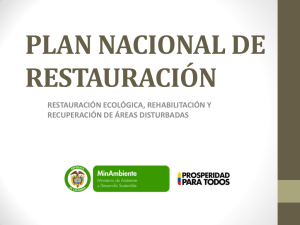 plan nacional de restauración