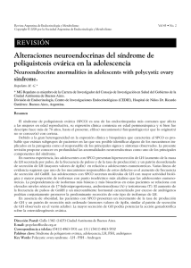 Alteraciones neuroendocrinas del síndrome de poliquistosis ovárica