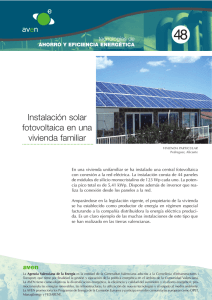 Instalación solar fotovoltaica en una vivienda familiar