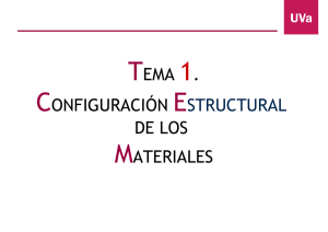 TEMA 1. CONFIGURACIÓN ESTRUCTURAL DE LOS MATERIALES