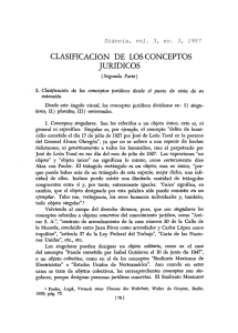 CLASIFICACIÓN DE LOS CONCEPTOS JURíDICOS.