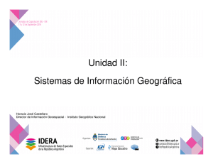 Unidad II: Sistemas de Información Geográfica