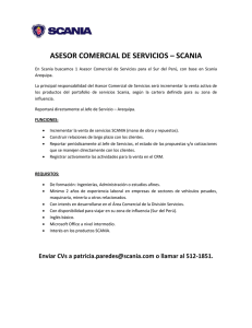 ASESOR COMERCIAL DE SERVICIOS – SCANIA