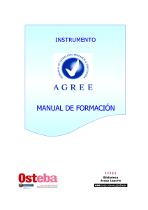 Instrumento AGREE. Manual de formación.