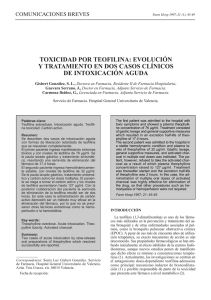 toxicidad por teofilina: evolución y tratamiento en dos casos
