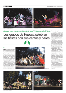 Los grupos de Huesca celebran las fiestas con sus cantos y bailes