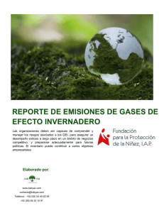 REPORTE DE EMISIONES DE GASES DE EFECTO INVERNADERO