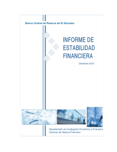 Financial Stability Report 2010 - Banco Central de Reserva de El