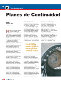 Planes de Continuidad del Negocio - vía @fundaciondintel Revista