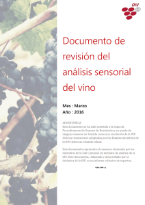 Documento de revisión del análisis sensorial del vino