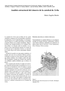 Analisis estructural del cimorro de la catedral de Ávila