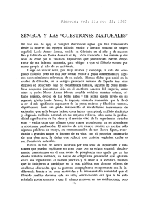SÉNECA Y LAS "CUESTIONES NATURALES"