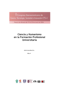 Ciencia y Humanismo en la Formación Profesional Universitaria