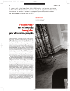 Fassbinder un cineasta irregular por derecho propio