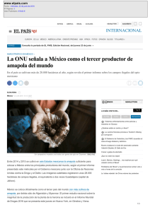 La ONU señala a México como el tercer productor de