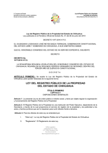 ley del registro público de la propiedad del estado de chihuahua