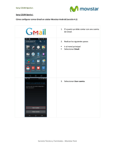 Sony-C2104-Xperia-L - Configurar correo Gmail en Android