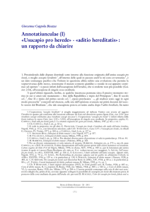 Usucapio pro herede - Aditio hereditatis: un rapporto