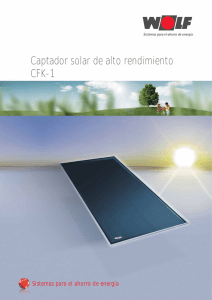 Captador solar de alto rendimiento CFK-1