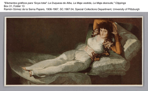"Elementos gráficos para `Goya total`: La Duquesa de Alba, La Maja