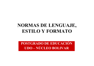 NORMAS DE ESTILO - Postgrado en Educación