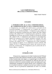 LAS COMPETENCIAS DE LA SALA CONSTITUCIONAL Rafael