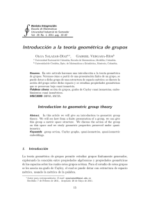 Introducción a la teoría geométrica de grupos