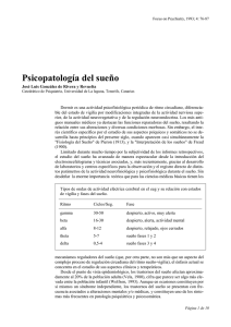 Psicopatología del sueño - Instituto de Psicoterapia e Investigación