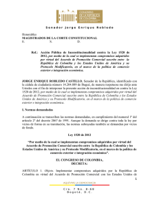 demanda del senador Jorge Enrique Robledo a la Ley