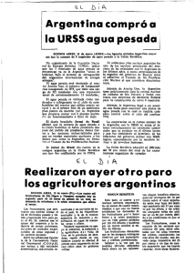 Argentina compró a la URSS agua pesada