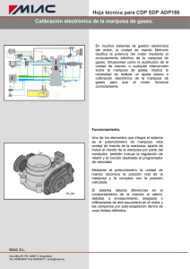 Calibración electrónica de la mariposa de gases. Hoja técnica para