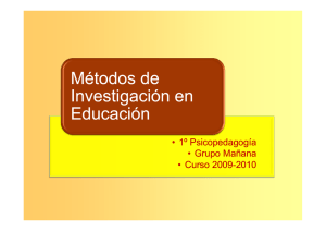 Métodos de Investigación en Educación Educación
