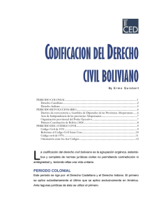 codificacion del derecho civil boliviano