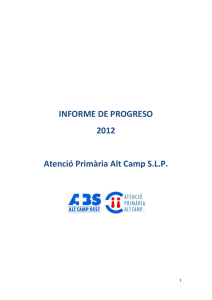 Informe de Progrés 2012 - EAP Alt Camp Oest