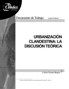 Urbanización clandestina: la discusión teórica