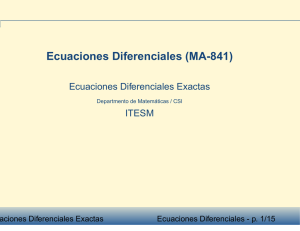 Ecuaciones Diferenciales (MA-841)